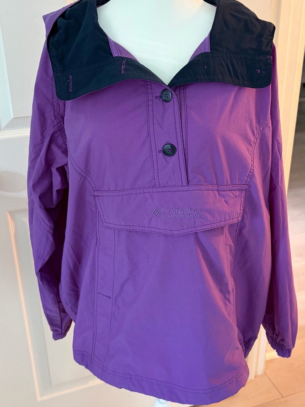 Columbia Purple Pullover Anorak with Navy Hood